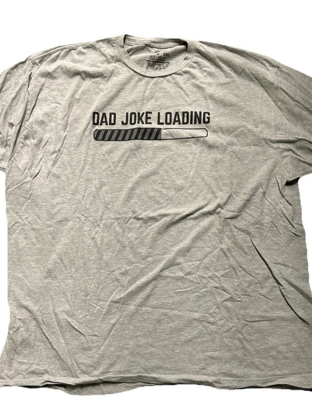 Men’s Dad Joke Loading Grey Short Sleeve T Shirt Size 3XL XXXL